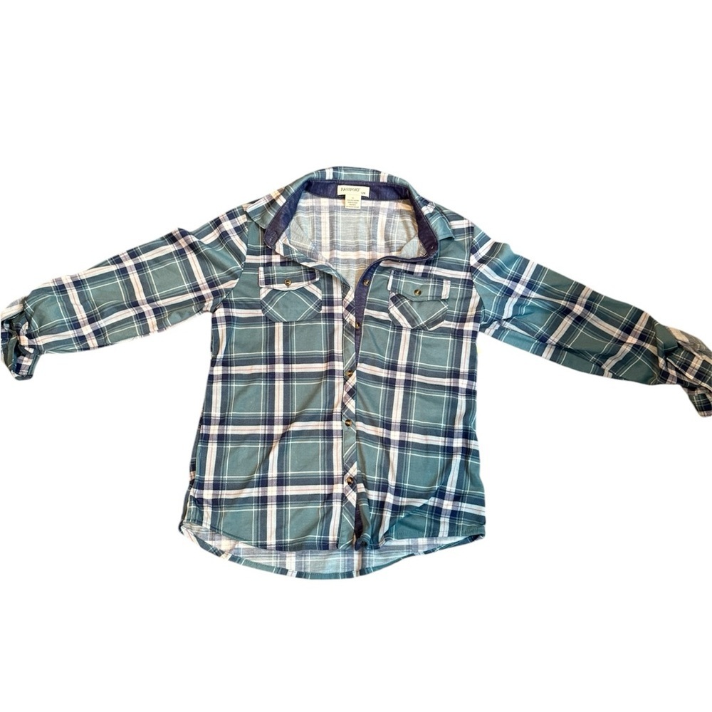 3/$25 🤗 Passport girls Sz 12 plaid print button up. NWT